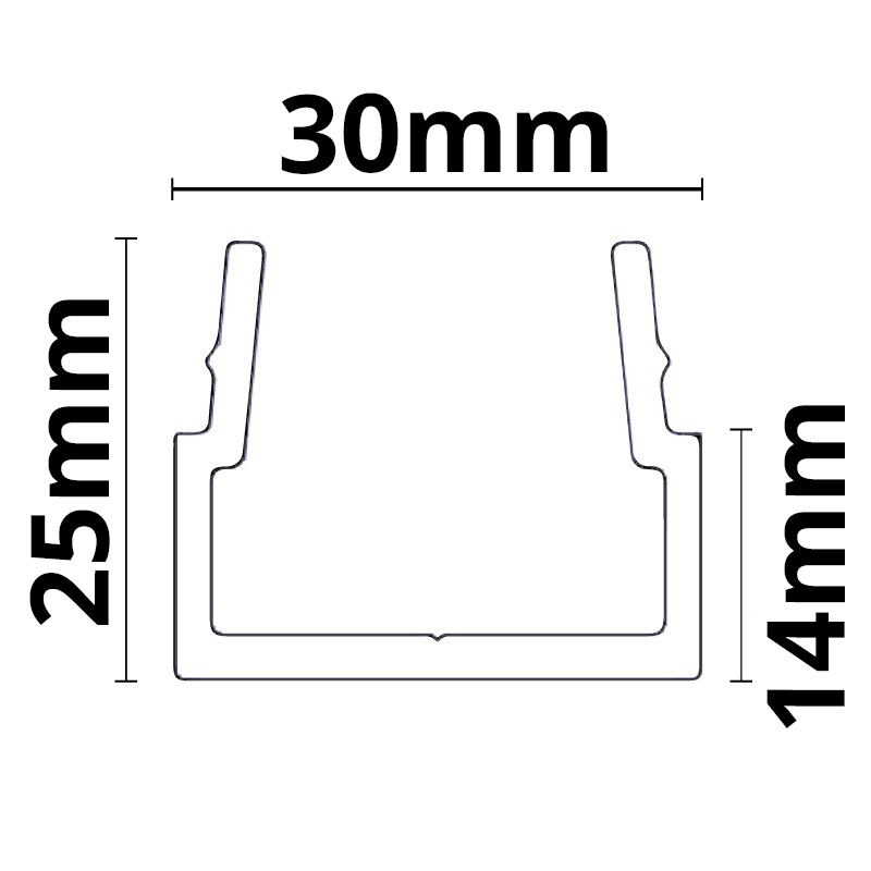 ISOLED Montageschiene MR1 für Outdoor 100cm