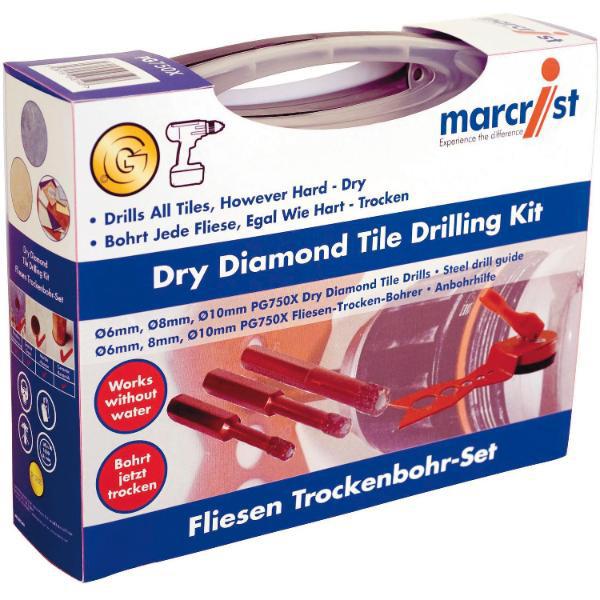 Marcrist Diamant Fliesen Trockenbohrset PG750X 4-teilig