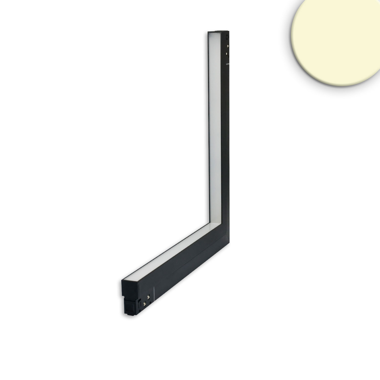 ISOLED Track48 Eckleuchte vertikal schwarz 20W 120° 48V DC 3000K,CRI90 Line+