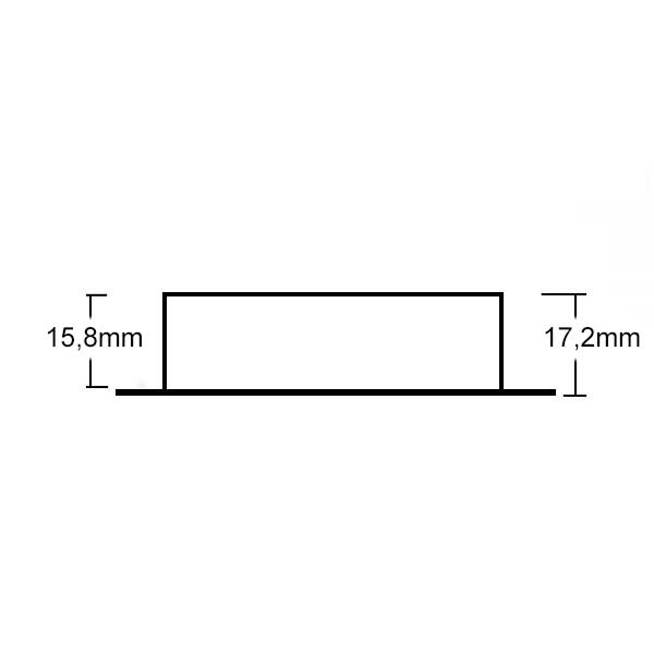 ISOLED Cover Aluminium rund chrom matt rückversetzt für Sys-90