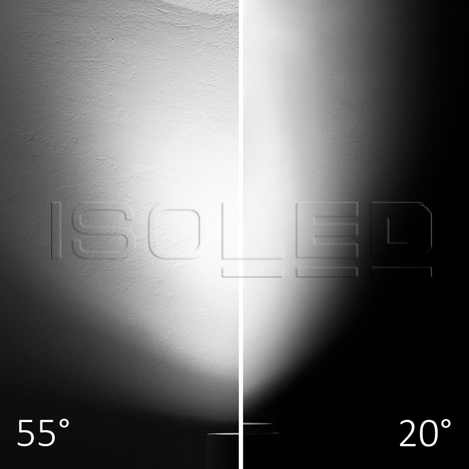 ISOLED 3-Phasen Schienen-Strahler fokussierbar 8W 20°-55° weiß matt 4000K